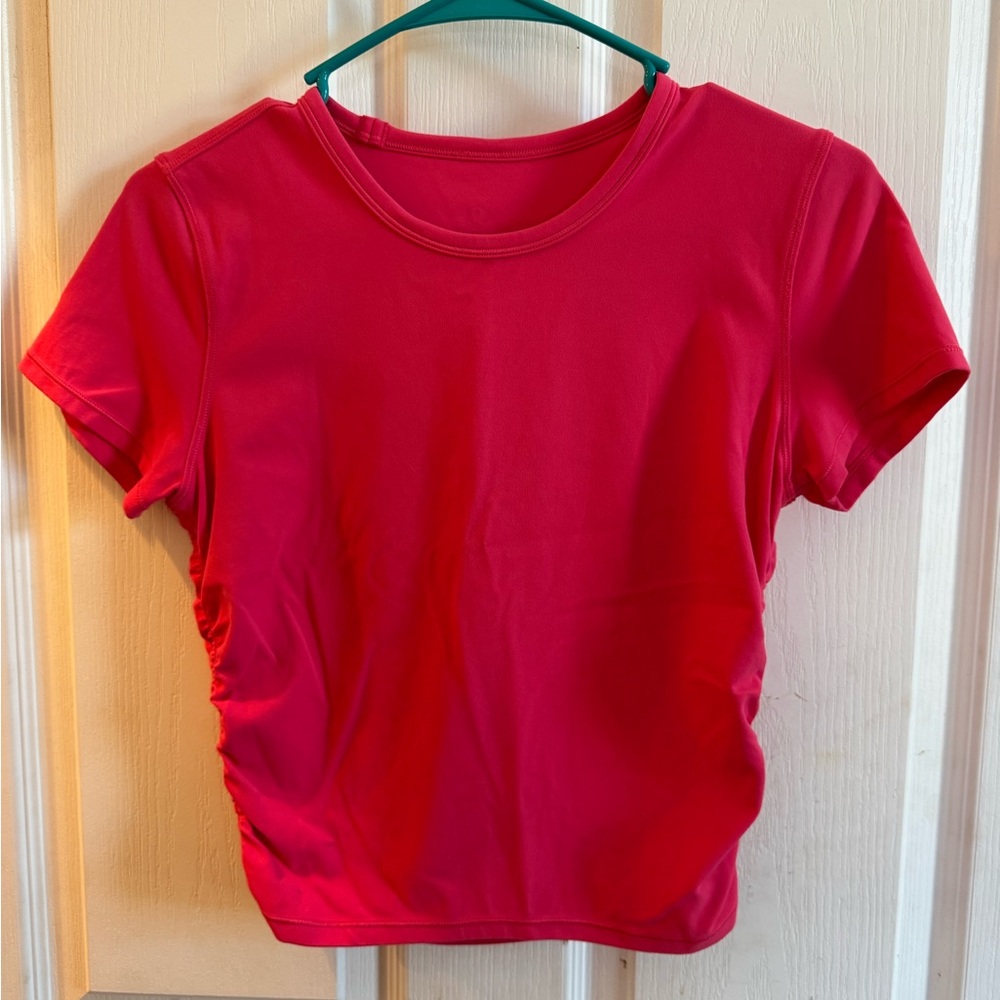 lululemon hot pink Short Sleeve athletic top
